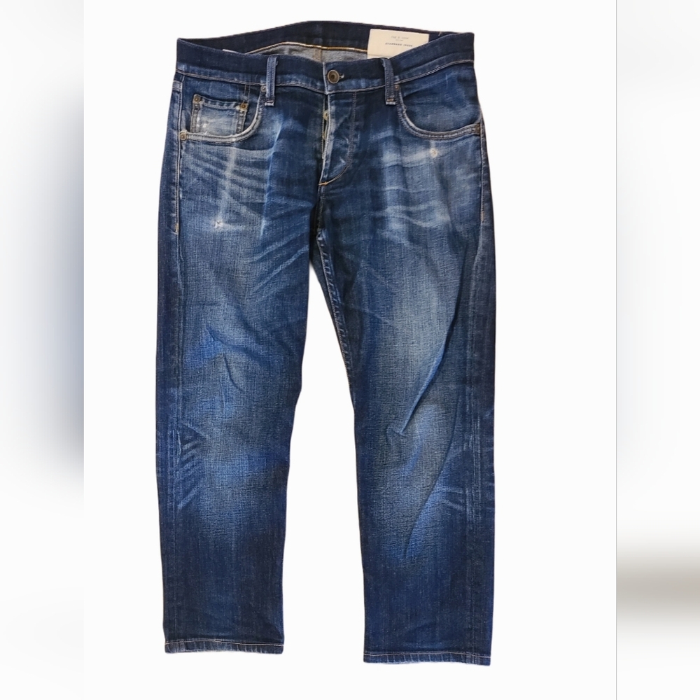 rag & bone Women's  Distressed Indigo Slim Ankle Jeans - Size 31